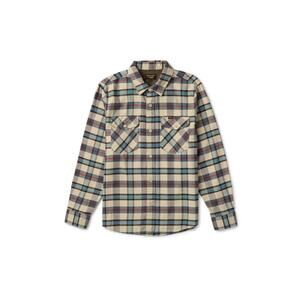 NEW SEAGER CO. men's calico flannel shirt in cream plaid